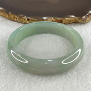 Certified Type A Natural Jelly Light Green Jadeite Bangle 62.62g Inner Diameter 58.1mm 14.4 by 8.2mm (Perfect) - Huangs Jadeite and Jewelry Pte Ltd