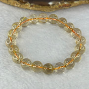 Natural Golden Rutilated Quartz Beads 天然金发水晶手链 25.27g 16.5cm 9.9mm 20 Beads - Huangs Jadeite and Jewelry Pte Ltd