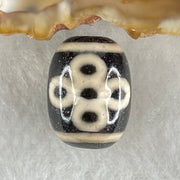 Natural Powerful Tibetan Old Oily Agate 5 Eyes Lightning Dzi Bead Heavenly Master (Tian Zhu) 五眼闪电天珠 4.50g 17.4 by 13.1mm - Huangs Jadeite and Jewelry Pte Ltd