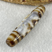 Natural Powerful Tibetan Old Oily Agate Zha Ji La Mu Female Cai Shen and 8 Eyes Dzi Bead Heavenly Master (Tian Zhu) 扎基拉姆女财神八眼天珠 12.91g 57.4 by 12.9mm - Huangs Jadeite and Jewelry Pte Ltd