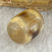 Natural Powerful Tibetan Old Oily Agate 3 Eyes Dzi Bead Heavenly Master (Tian Zhu) 三眼天诛 2.68g 13.9 by 13.9 by 10.9mm - Huangs Jadeite and Jewelry Pte Ltd