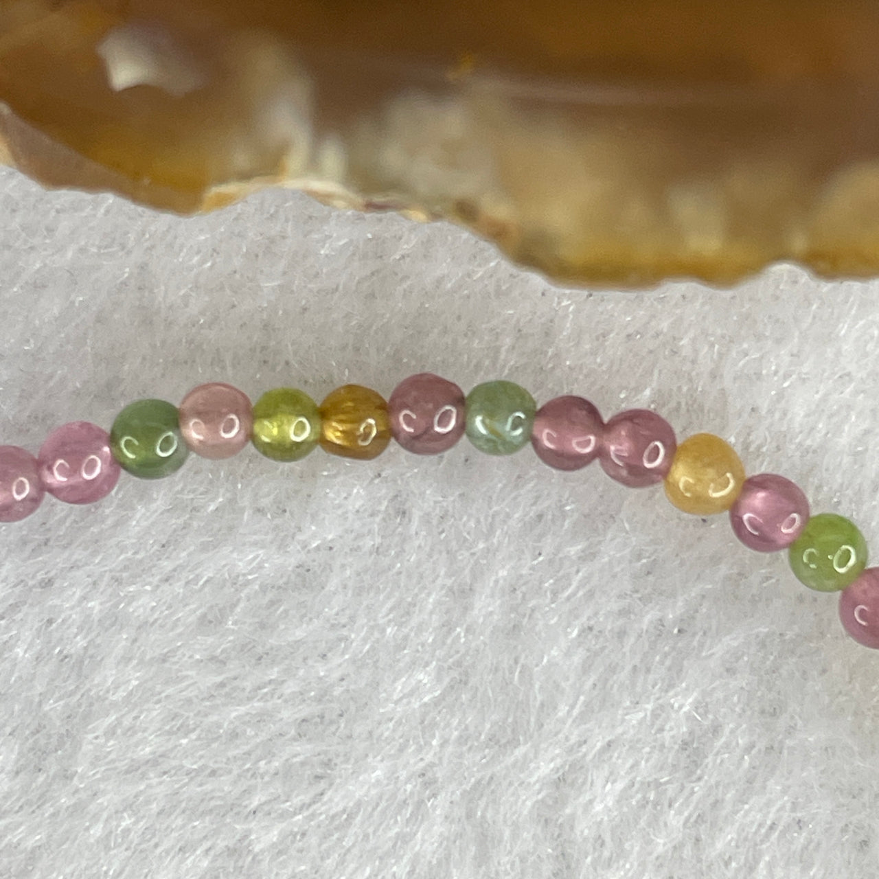 Natural Rainbow Tourmaline Micro-Bead Bracelet | 12cm Petite Stackable Strand | 58-Piece Untreated Multi-Color "Electric Stone" Wrist Heirloom (1.48g, 2.6mm)