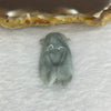 Type A Wuji Grey Jadeite Cicada 6.64g 16.9 by 36.5 by 7.1mm - Huangs Jadeite and Jewelry Pte Ltd