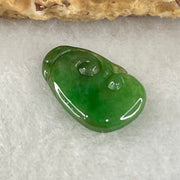Type A Old Mine Spicy Green Jadeite Ruyi Charm Stone For Setting 0.41g 13.8 by 8.8 by 1.6mm - Huangs Jadeite and Jewelry Pte Ltd