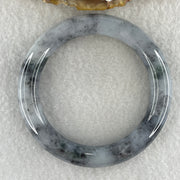 Type A Natural Wuji Grey with Lavender and Spicy Green Spots Jadeite Bangle 59.29g Internal Diameter 54.5mm 10.6 by 10.8mm (Perfect) - Huangs Jadeite and Jewelry Pte Ltd