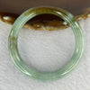 Type A Blueish Green with Brown Patches Jadeite Bangle 41.09g 9.3 by 8.7 mm Internal Diameter 55.0mm (Internal Lines) - Huangs Jadeite and Jewelry Pte Ltd