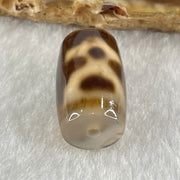 Natural Powerful Tibetan Old Oily Agate Double Cai Shen Dzi Bead Heavenly Master (Tian Zhu) 双财神长天珠 4.86g 20.1 by 11.8mm - Huangs Jadeite and Jewelry Pte Ltd