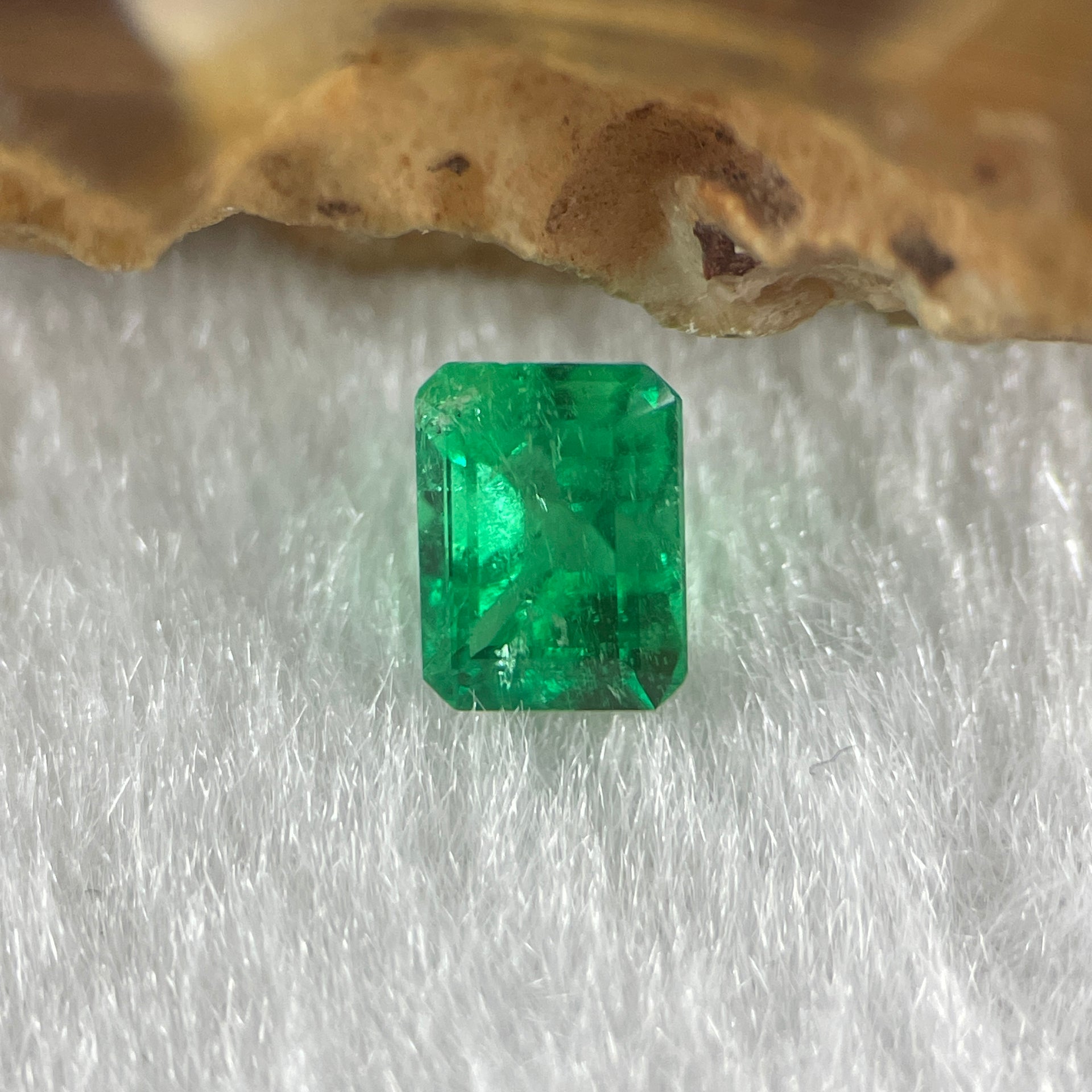 Natural Colombia Green Emerald (Beryl) Cut-Cornered Rectangular step cut 0.70cts 5.7 by 4.5 by 4.1mm - Huangs Jadeite and Jewelry Pte Ltd