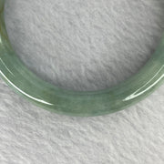 Type A Blueish Green with Brown Patches Jadeite Bangle 41.09g 9.3 by 8.7 mm Internal Diameter 55.0mm (Internal Lines) - Huangs Jadeite and Jewelry Pte Ltd