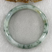 Certified Natural Type A Jelly Light Green with Spicy Green Piao Hua Jadeite Bangle 57.20g Internal Diameter 58.4mm 14.1 by 7.7mm (Perfect) - Huangs Jadeite and Jewelry Pte Ltd