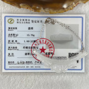 Type A Semi Icy Faint Lavender Jadeite Flower Charm in S925 Sliver Bracelets 13.70g 53.0 by 12.8 by 13.5mm - Huangs Jadeite and Jewelry Pte Ltd