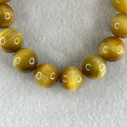 Good Grade Natural Yellow Tiger Eye Quartz Beads Bracelet 天然黄虎眼手链 40.47g 16cm 12.2mm 17 Beads - Huangs Jadeite and Jewelry Pte Ltd