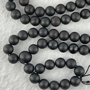 Natural Dark Matt Black Amber Beads Necklace 天然大黑天翁琥珀项链 20.87g 72cm 8.0mm 1 Beads 6.9mm 108 Beads - Huangs Jadeite and Jewelry Pte Ltd