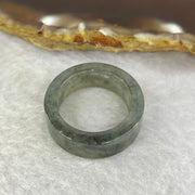 Type A Semi Icy Grey Wuiji Jadeite Ring 4.74g 7.2 by 3.2mm US 7.5/ HK 16.5 (Close to Perfect) - Huangs Jadeite and Jewelry Pte Ltd
