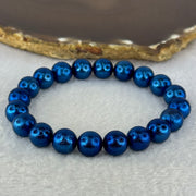 Natural Meteorite Bule Color Beads Bracelet 88.65g 17.5cm 10.3mm 20 Beads - Huangs Jadeite and Jewelry Pte Ltd