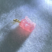 Natural Strawberry Quartz Fortune Cat Charm 3.76g 18.3 by 13.0 by 9.1mm - Huangs Jadeite and Jewelry Pte Ltd