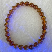 Natural Cognac Amber Beads Bracelet 4.17g 15cm 6.6mm 27 Beads - Huangs Jadeite and Jewelry Pte Ltd