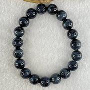 Natural Blue Tiger Eye Quartz Beads Bracelet 25.88g 16cm 10.0mm 19 Beads - Huangs Jadeite and Jewelry Pte Ltd