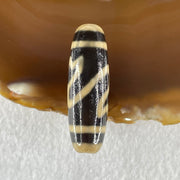 Natural Powerful Tibetan Old Oily Agate Double Lotus Flower Dzi Bead Heavenly Master (Tian Zhu) 双莲花天珠 8.55g 37.8 by 12.1mm - Huangs Jadeite and Jewelry Pte Ltd