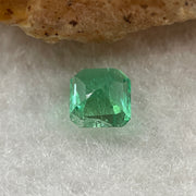 Natural Colombia Vivid Green Emerald (Beryl) Cut-Cornered Square Step cut 0.49ct 4.6 by 4.5 by 3.2mm - Huangs Jadeite and Jewelry Pte Ltd