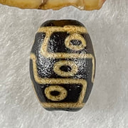 Natural Powerful Tibetan Old Oily Agate 9 Eyes Dzi Bead Heavenly Master (Tian Zhu) 九眼天诛 2.14g 14.1 by 10.3mm - Huangs Jadeite and Jewelry Pte Ltd