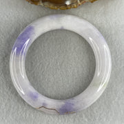 Certified Natural Type A White & Lavender Piao Hua Jadeite Full Round Bangle | 58.3mm Yuan Tiao (88.74g 12.5x12.6mm | Internal Line | Imperial Wholeness & High Spiritual Grace) - Huangs Jadeite and Jewelry Pte Ltd