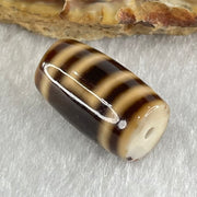 Natural Powerful Tibetan Old Oily Agate Sky Door Serenity 1 Eye Dzi Bead Heavenly Master (Tian Zhu) 一眼天诛 4.85g 19.9 by 11.7mm - Huangs Jadeite and Jewelry Pte Ltd