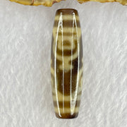 Natural Powerful Tibetan Old Oily Agate 4 Nectar Vessel Dzi Bead Heavenly Master (Tian Zhu) 花蜜容器眼天珠 16.35g 48.9 by 14.6mm - Huangs Jadeite and Jewelry Pte Ltd