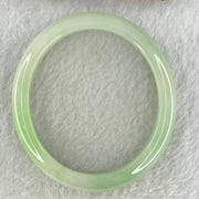 Type A Light Green Jadeite Oval Bangle Internal Diameter 56.2mm 40.54g 11.1 by 7.2mm (Slight Internal Line) - Huangs Jadeite and Jewelry Pte Ltd
