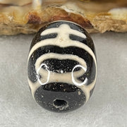 Natural Powerful Tibetan Old Oily Agate Double Nectar Vessel Dzi Bead Heavenly Master (Tian Zhu) 花蜜容器眼天珠 4.76g 17.7 by 13.1mm - Huangs Jadeite and Jewelry Pte Ltd