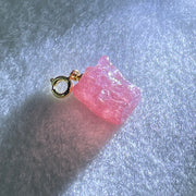 Natural Strawberry Quartz Fortune Cat Charm 3.89g 17.3 by 12.8 by 9.7mm - Huangs Jadeite and Jewelry Pte Ltd