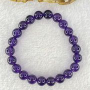 Very Good Grade Natural Amethyst Bracelet 22.90g 16.5cm 9.2mm 22 Beads - Huangs Jadeite and Jewelry Pte Ltd