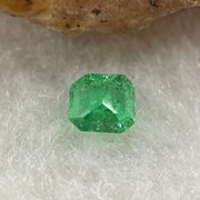 Natural Colombia Vivid Green Emerald (Beryl) Cut-Cornered Square Step cut 0.43ct 4.7 by 4.7  by 2.8mm - Huangs Jadeite and Jewelry Pte Ltd