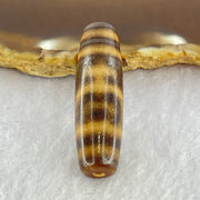 Natural Powerful Tibetan Old Oily Agate Double Nectar Vessel Dzi Bead Heavenly Master (Tian Zhu) 花蜜容器眼天珠 7.93g 38.3 by 11.6mm - Huangs Jadeite and Jewelry Pte Ltd