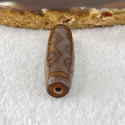 Natural Powerful Tibetan Old Oily Agate 6 Eye with 4 Eye Vajra Dzi Bead Heavenly Master (Tian Zhu) 六眼加四眼金刚杵天诛 8.09g 39.2 by 11.5mm - Huangs Jadeite and Jewelry Pte Ltd