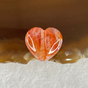Natural Ferruginous Quartz Heart Shape Charm 1.81g 13.0 by 14.3 by 6.6mm - Huangs Jadeite and Jewelry Pte Ltd