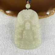 Type A Semi Icy Light Green Jadeite Buddha with 9 Dragons Pendant 27.39g 57.6 by 39.0 by 6.4mm - Huangs Jadeite and Jewelry Pte Ltd