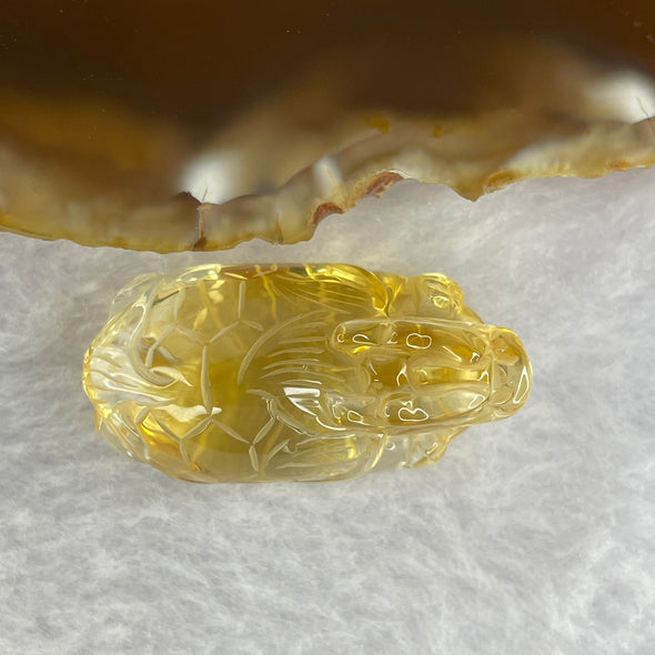Natural Citrine Quartz Long Gui 13.599g 34.3 by 17.8 by 15.8mm - Huangs Jadeite and Jewelry Pte Ltd
