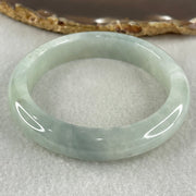 Type A Light Green with Lavender Jadeite Bangle 57.78g Inner Diameter 57.4mm 12.3 by 9.2mm (Internal Lines) - Huangs Jadeite and Jewelry Pte Ltd
