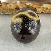 Natural Powerful Tibetan Old Oily Agate Patina Guiren Tairen Human Dzi Bead Totem Amulet Heavenly Master (Tian Zhu) 贵人天诛 8.24g 21.0 by 16.9mm - Huangs Jadeite and Jewelry Pte Ltd