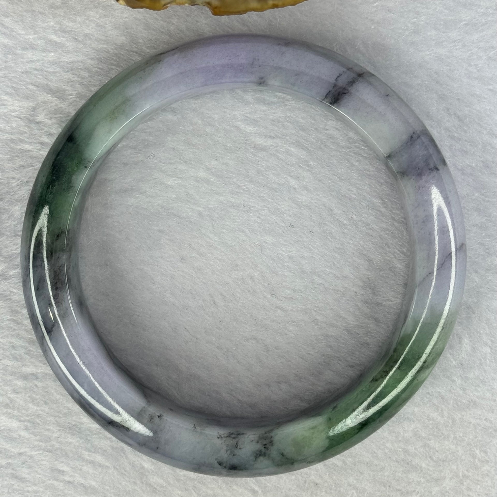 Type A Lavender with Wuji Grey and Green Jadeite Bangle Internal Diameter 56.4mm 78.54g 15.1 by 9.5mm (Very Slight Internal Line) - Huangs Jadeite and Jewelry Pte Ltd