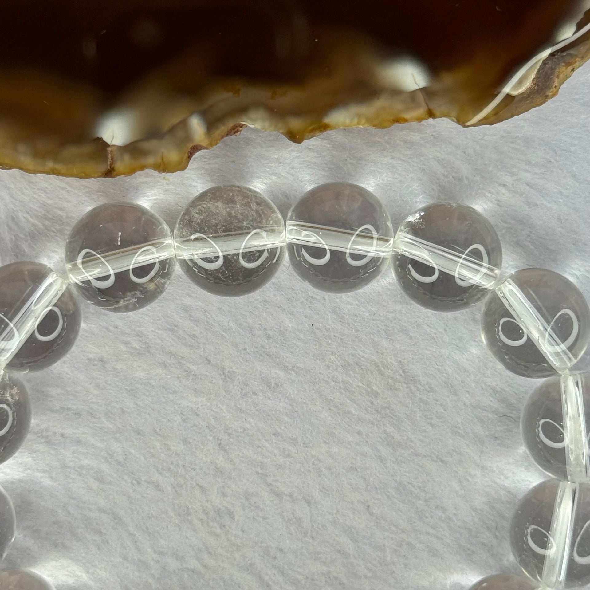 Natural Clear Quartz Beads Bracelet 天然白水晶手链 45.88g 17.5cm 12.9mm 16 Beads - Huangs Jadeite and Jewelry Pte Ltd