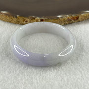 Natural Type A Bright Lavender with Light Green Jadeite Oval Bangle 32.80g Inner Diameter 54.3mm 11.6 by 6.0mm (Internal Line) - Huangs Jadeite and Jewelry Pte Ltd