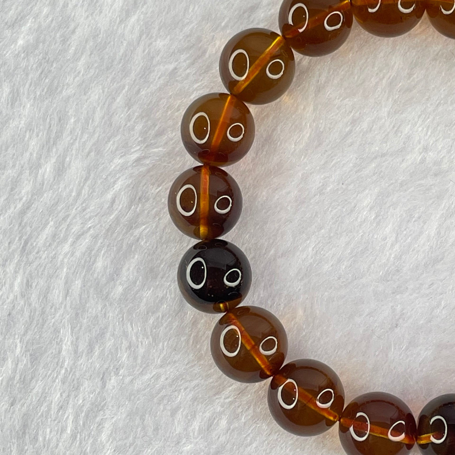 Natural Cognac Amber Beads Bracelet 10.72g 16.5cm 10.7mm 18 Beads - Huangs Jadeite and Jewelry Pte Ltd