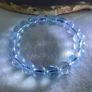Good Grade Natural Blue Topaz Beads Bracelet 33.31g 15.5cm 9.9mm 20 Beads - Huangs Jadeite and Jewelry Pte Ltd