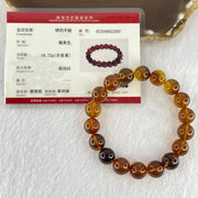 Natural Cognac Amber Beads Bracelet 10.72g 16.5cm 10.7mm 18 Beads - Huangs Jadeite and Jewelry Pte Ltd