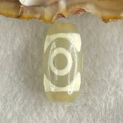 Natural Powerful Tibetan Old Oily Agate 3 Eyes Dzi Bead Heavenly Master (Tian Zhu) 三眼天诛 3.31g 20.1 by 10.6mm - Huangs Jadeite and Jewelry Pte Ltd