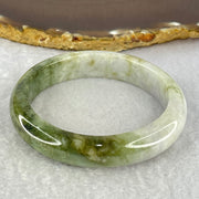 Type A Lavender Green and Moss Green Jadeite Bangle Internal Diameter 54.9mm 53.16g 12.9 by 8.7mm (Internal Lines) - Huangs Jadeite and Jewelry Pte Ltd