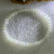 Type A Icy Faint Green to White  Jadeite Donut Beads Bracelet 10.325g 15.5cm 5.7mm 45 Beads - Huangs Jadeite and Jewelry Pte Ltd