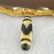 Natural Powerful Tibetan Old Oily Agate Tiger Tooth Daluo Dzi Bead Heavenly Master (Tian Zhu) 7.47g 38.9 by 11.3mm - Huangs Jadeite and Jewelry Pte Ltd